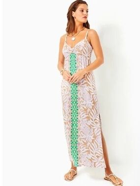 NEW! Lilly Pulitzer Floralie Maxi Dress Multi Bon Vivants Print Size 0 - $228